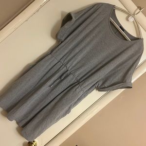 GUC TACERA Gray Jumpsuit Roomy Elastic waist dress with pockets-3X